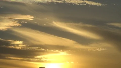 Sunset shot behind mountains. Time Lapse Stock Footage 84630447