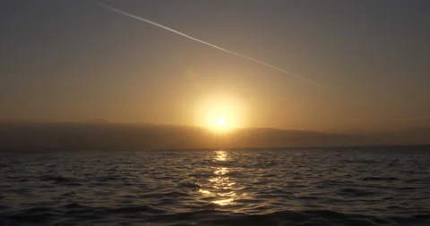 Sunset Shot from a Boat Stock Footage 192279474
