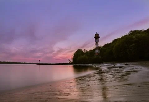 Sunset shot at a river Stock Photos