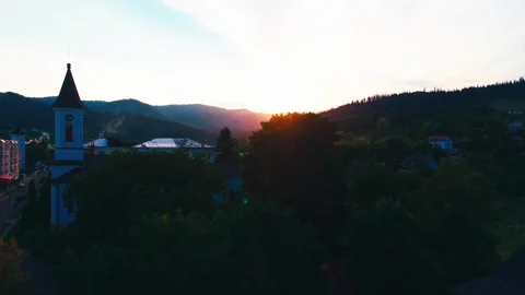 Sunset showcasing the mountains Video stock 317262695