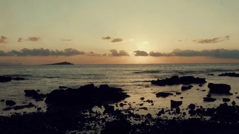 Sunset in sicily Stock Footage 79368792