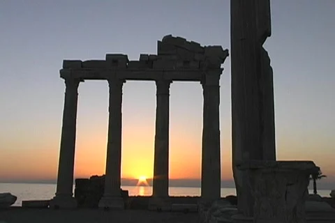 Sunset in Side Turkey Vídeos de archivo 110189