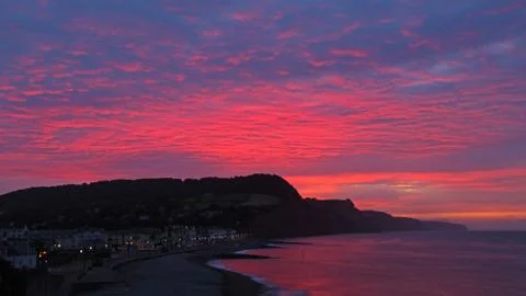 Sunset sidmouth Stock Photos