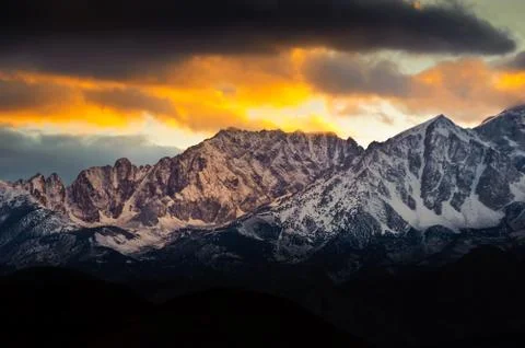Sunset in the Sierra's Stock Photos