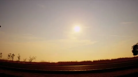 Sunset silhouette exercise people on road   Stock Footage 11968027
