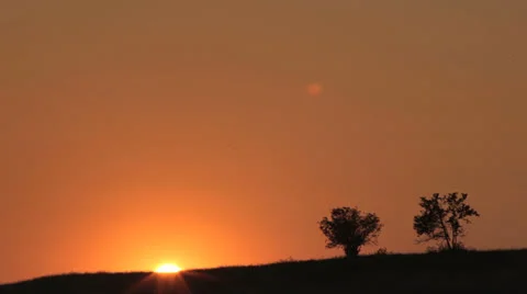 Sunset silhouette 動画素材 22733322