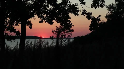 Sunset Silhouette Video stock 34026224