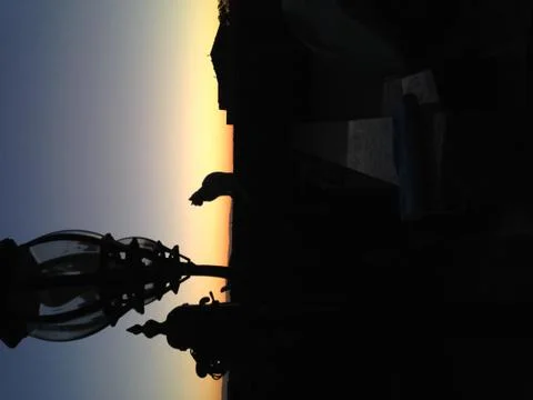 Sunset Silhouette Fotos de archivo