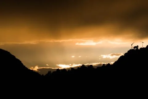 Sunset Silhouette Stock Photos