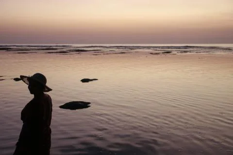 Sunset silhouette Foto stock