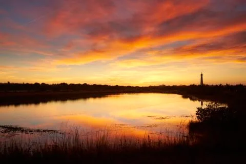 Sunset silhouette Stock Photos