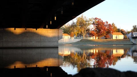 Sunset silhouettes of the evening commute Stock Footage 105816613