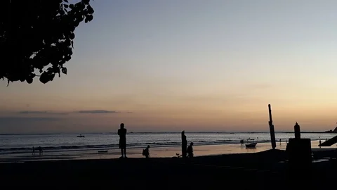 Sunset silhoutes Stock Footage 126731342