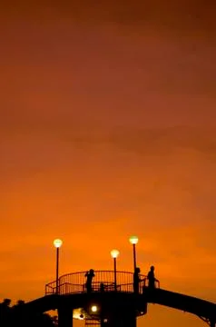 Sunset silhoutte Stock-Fotos
