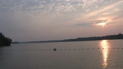 Sunset at Silver Lake Stock Footage 25394610