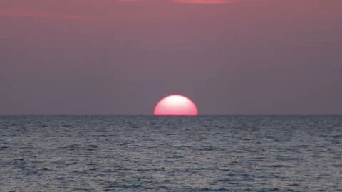 Sunset Sinking into the Sea 스톡 동영상 327509555