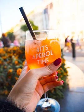 Sunset Sips 스톡 사진