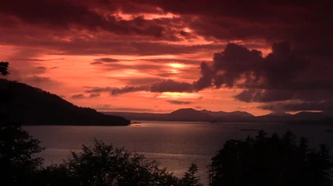 Sunset , Sitka ,Alaska Stock Footage 29163877