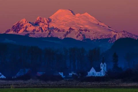 Sunset on Skagit Valley Stock Photos