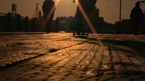 Sunset Skateboard 動画素材 57251377