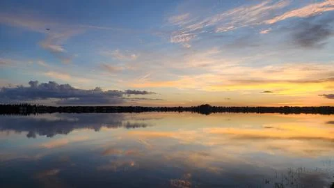 Sunset Skies Reflection in Florida Foto stock
