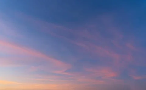 Sunset sky. Abstract nature background. Dramatic blue with orange colorful cl Stock Photos