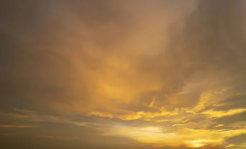 Sunset sky. Abstract nature background. Dramatic blue with orange colorful cl Stock Photos