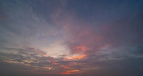 Sunset sky. Abstract nature background. Dramatic blue with orange colorful cl Foto stock