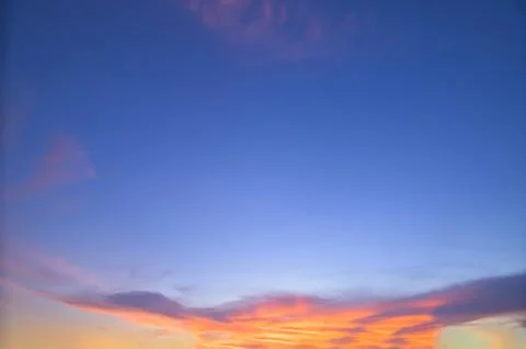 Sunset sky and clouds in the evening Stock Photos