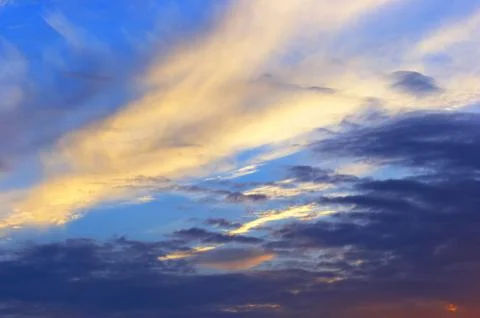 Sunset sky and clouds 스톡 사진