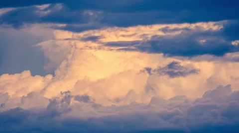 Sunset sky and colorful cloudscape over sky Stock Footage 65139268