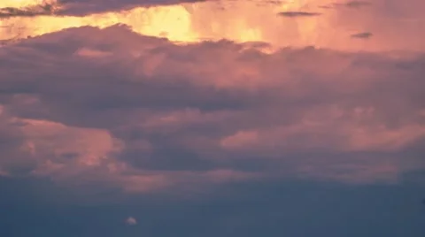 Sunset sky and colorful cloudscape over sky Stock Footage 65139386