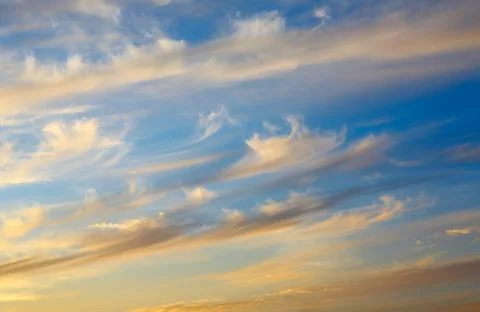 Sunset sky and red clouds Foto stock