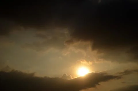 Sunset sky background with clouds Stock Photos