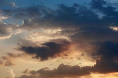 Sunset sky background for design Stock Photos