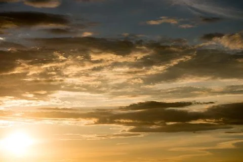 Sunset sky background Stock Photos