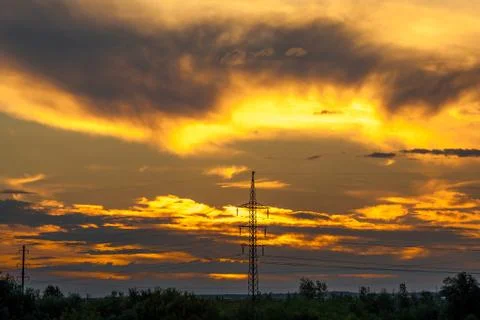 Sunset Sky Background . Stock Photos