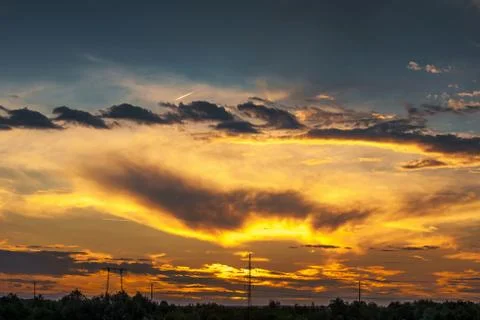 Sunset Sky Background . Stock Photos