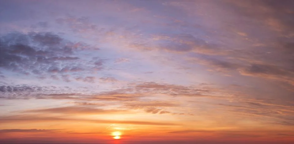 Sunset sky background Stock Photos