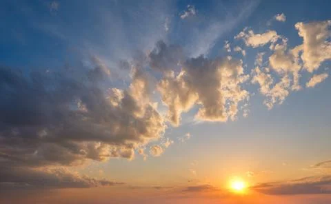 Sunset sky background Stock Photos