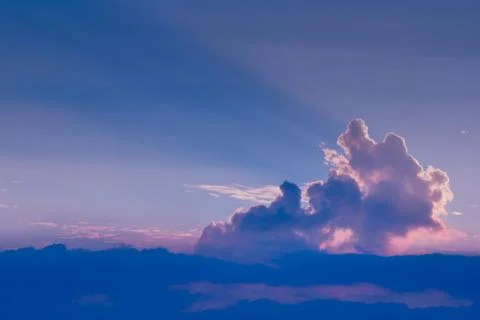 Sunset Sky Background in summer Stock Photos