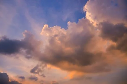 Sunset Sky Background in summer Stock Photos