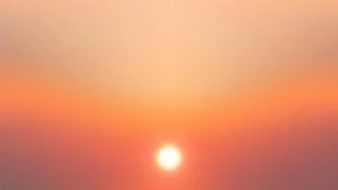 Sunset sky background with vibrant orange and pink gradient glowing sun cal.. Stockillustratie