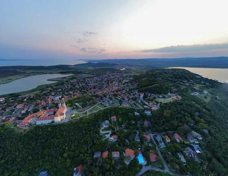Sunset sky on Balaton Stock Photos