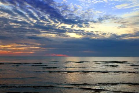 Sunset sky at the beach Stock Photos
