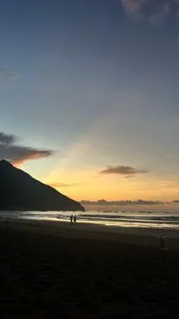 Sunset Sky Beach Sea Stock Photos