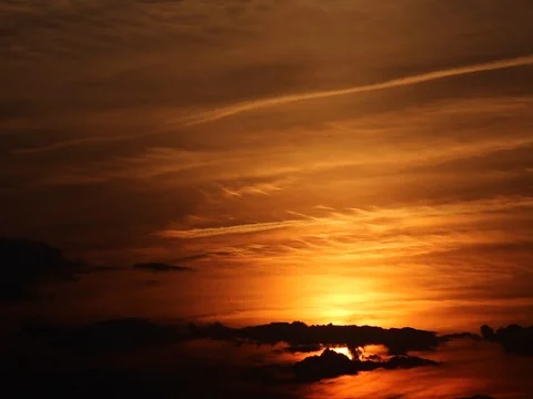 Sunset sky. Beautiful clouds. the sun Stock Footage 76901240