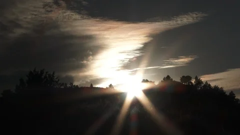 Sunset Sky Clears As Night Falls Time Lapse Stock Footage 112883069