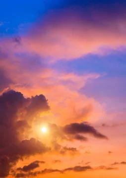 Sunset sky with cloud Stock Photos