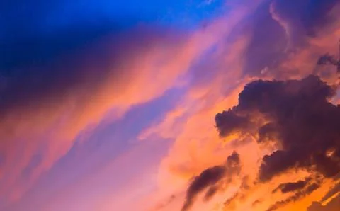 Sunset sky with cloud Stock Photos